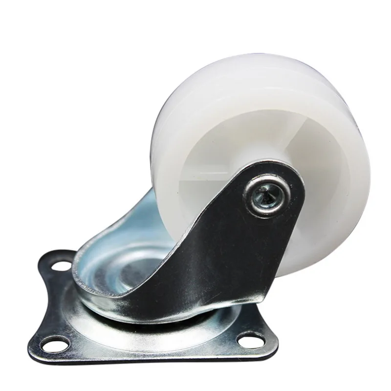 

Urijk 4pcs Swivel Caster Wheels Soft Rubber Swivel Caster Silver Roller Wheel for Platform Trolley Chair Furniture Accessories