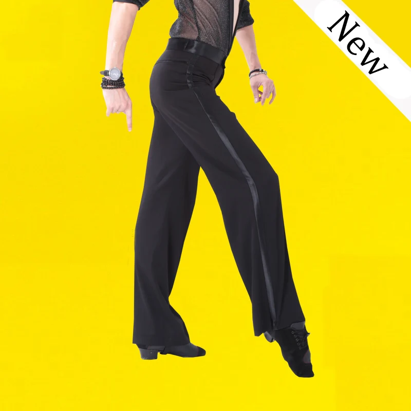 Buy Black Satin Ribbon On Side Men's Latin Pants Mens
