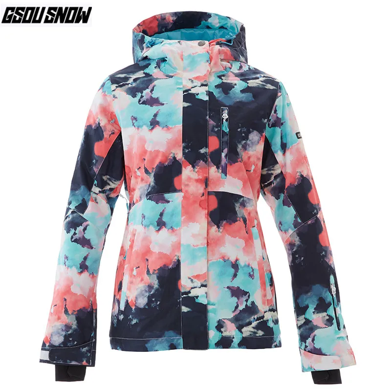 

GSOU SNOW Brand Ski Jackets Pants Women Ski Suit Winter Skiing Jackets Snowboarding Pants Female Waterproof Snowboard Clothing