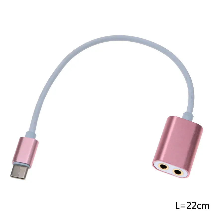 YuXi Тип C аудио кабель 2 в 1 двойной 3,5 мм Женский Разъем для наушников адаптер для наушников для мобильного телефона аудио сплиттер