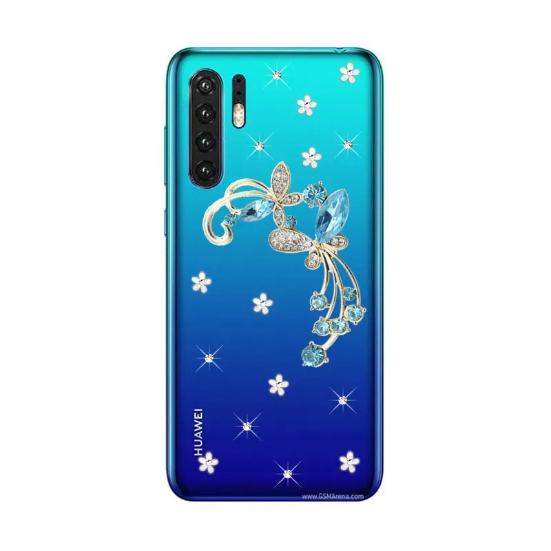 Для huawei P30 противоударный P30 lite чехол из прозрачного силикона с перевязанные цветы на заднюю панель для телефона для huawei P30 Pro Чехол