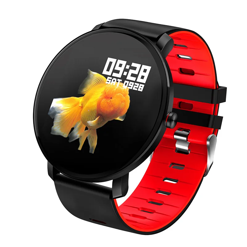 SANDA супер тонкие Смарт-часы для мужчин IP68 Водонепроницаемые спортивные Смарт-часы монитор сердечного ритма фитнес-браслет reloj Intelligente - Цвет: Красный