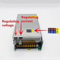 Дисплей цифрового вольтметра и регулируемый ток 0-48V0-20A Регулируемый переключатель 1000 Вт