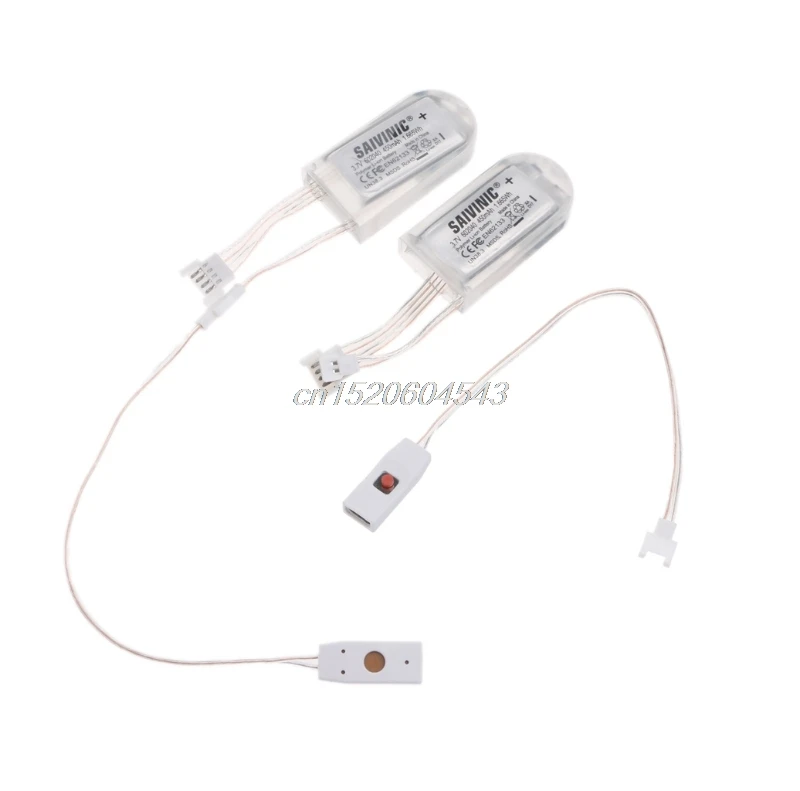 Светодиодная лента 1 пара 65CMX2 RGB SMD3528 водонепроницаемая гибкая светодиодная
