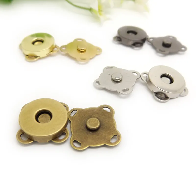

20Sets Bronze /Silver/Gold/Gunblack Magnetic Snaps Bag Purse Clasp Metal Button Sewing Craft 14mm/19mm/24mm0.55''/0.75'/0.95''in