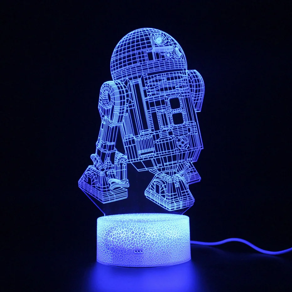 Детские подарки спальня R2D2 проекционная лампа дистанционное управление ночник 3d