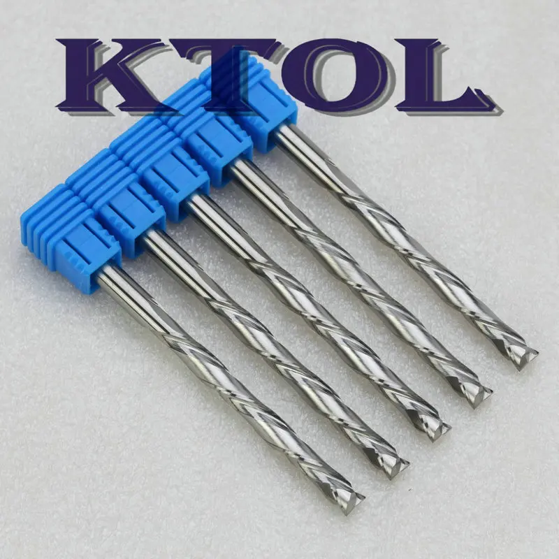 2 Flute Tungsten Carbide End Mill Milling Tool Bits Router Cutter Compression Bit