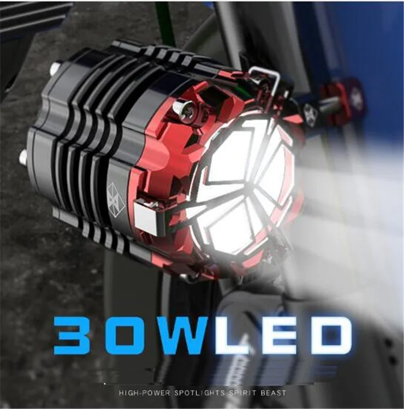 

SPIRIT BEAST Headlight 24V 48V 60V Headlamps LED Super Bright Motocross Auxiliary Strobe Lights Motorcycle Lighting Accessories