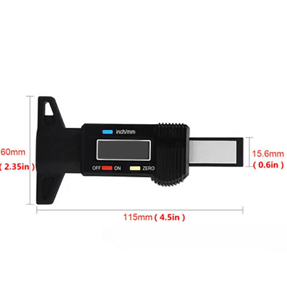 Автомобильный цифровой шин протектора глубиномер измеритель суппорт ЖК-дисплей Дисплей 0-25.4 мм AP may18#2 5up