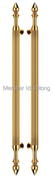 

New design luxury good quality glass door handles chrome color gold color steel door pull handle D-108