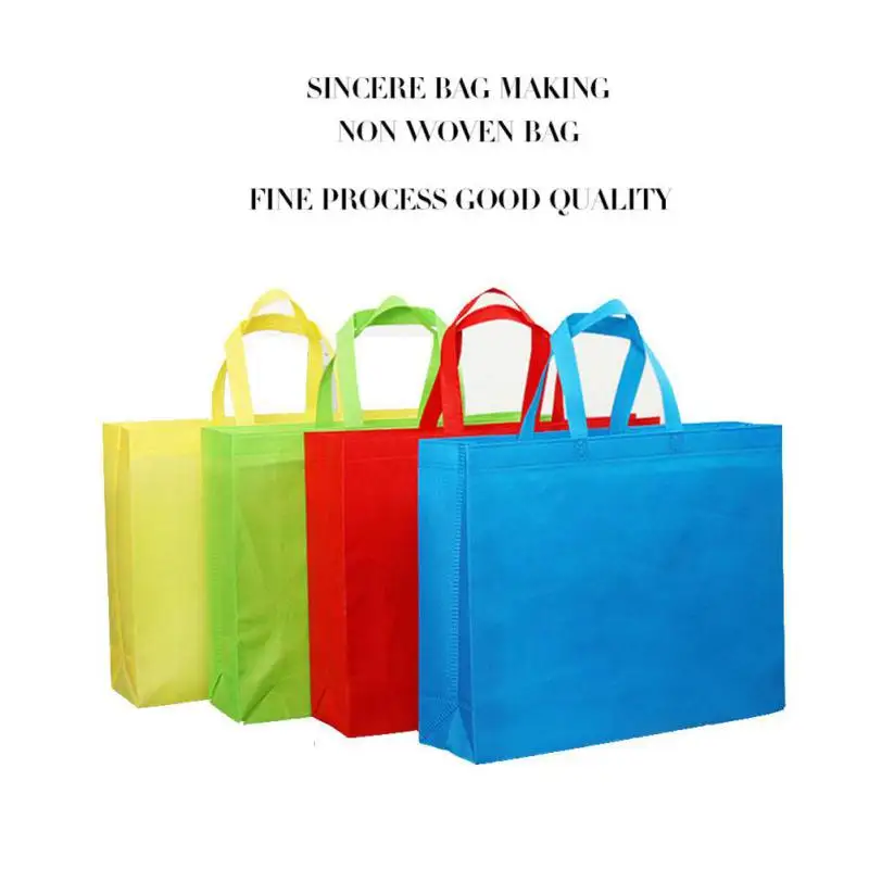 Eco Friendly Storage Bags Solid Color Sopping Bag for Lady Non woven