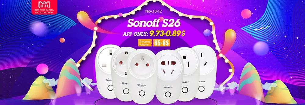 SONOFF S26 Wifi умная розетка EU F вилка 220 В беспроводной пульт дистанционного управления, настенный светильник, таймер 10 А Alexa Google Home