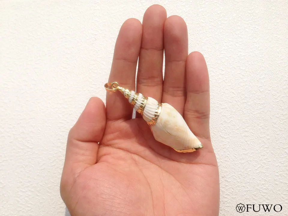 Natural Seashell Snail Pendant 10