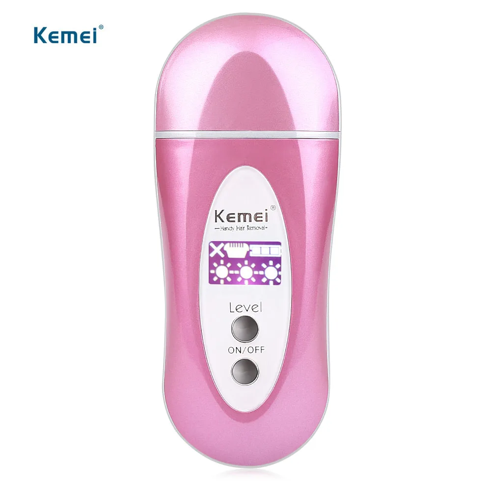 Kemei KM-6810 Перезаряжаемые леди эпилятор удаления волос инфракрасные Горячие-провод