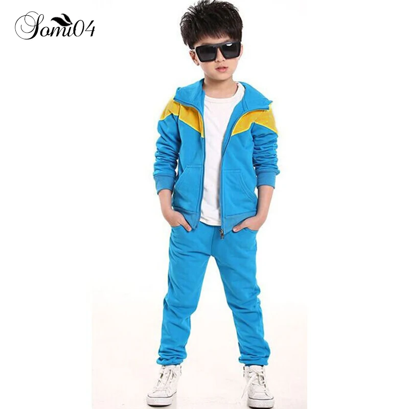 

Children Jogging School Tracksuit Set Hooded Coat + Pants Kids Boy Girl 2018 Spring Autumn Clothes Sports Suit 4 6 8 10 12 Years