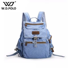 WDPOLO Gava Jeans leder Frauen Rucksack hohe qualität chic marke design dame straße einfache stoff schultaschen hot M2181