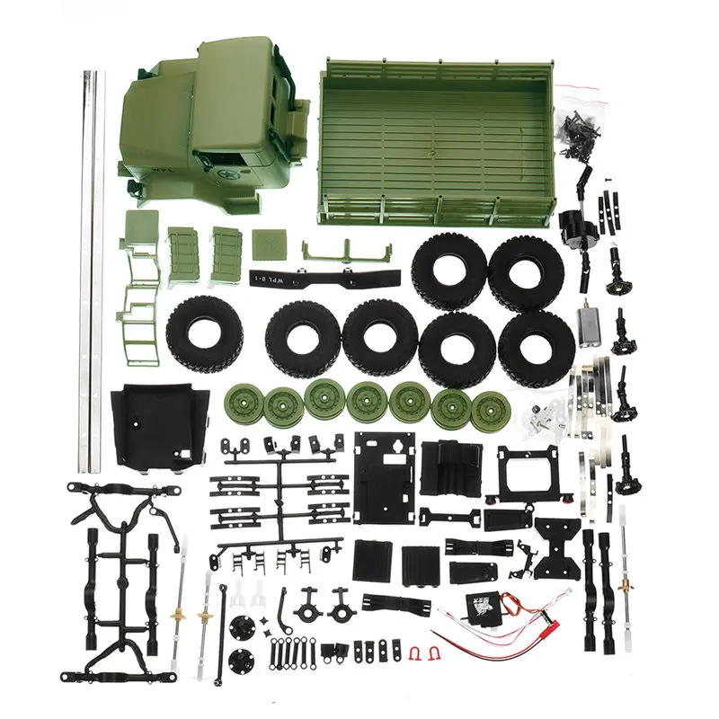 WPL B-16 1/16 2,4G 6WD пульт дистанционного управления гусеничный внедорожный Радиоуправляемый автомобиль с светильник RTR готов к работе с передатчиком детские игрушки «сделай сам» подарок - Цвет: No Transmitter Green