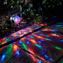 Topwork Солнечный светодиодный вращающийся красочный проекционный светильник датчик звука волшебный шар ярд сад праздничное свадебное оформление