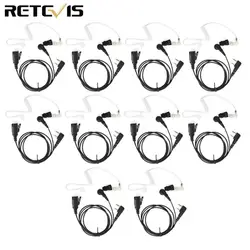 10 шт. Retevis 2 Pin Акустическая трубка Динамик для Kenwood BAOFENG UV-5R BF-888S Retevis H777 RT-5R HYT рация C9010A