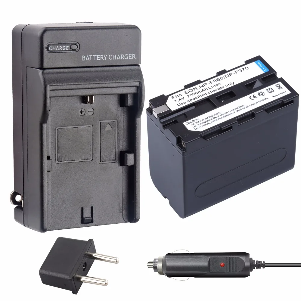 1pcs 7000mAh NP F970 NP F960 NP F970 NP F960 Camcorder battery