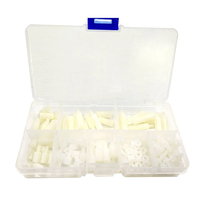 

180PCS M3 Nylon White Hex M-F Spacers/ Screws/ Nuts Assorted Kit, Standoff,white