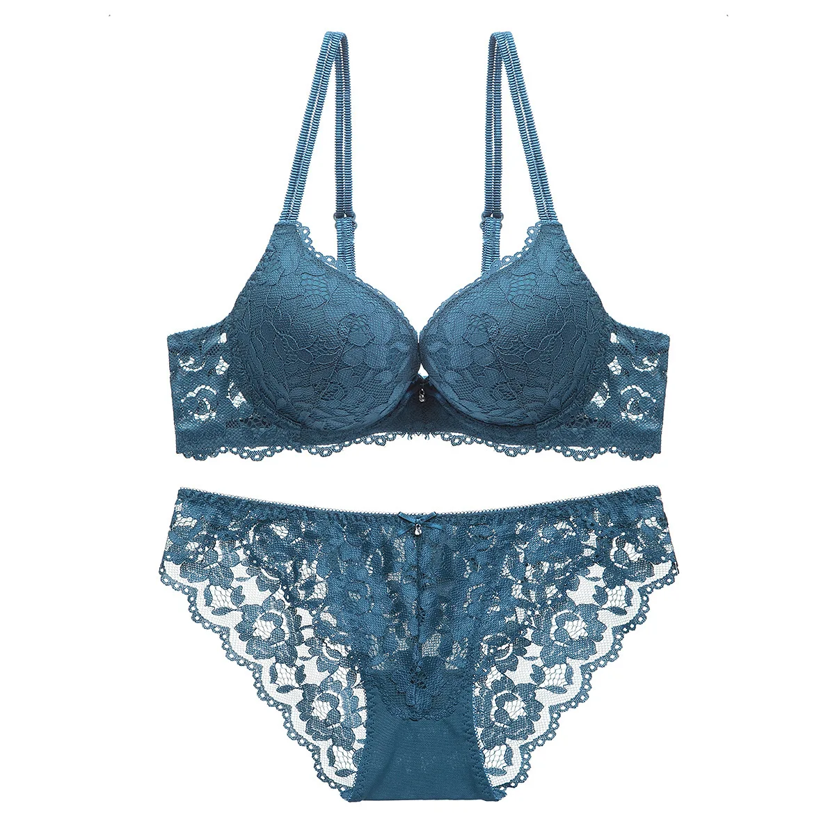 European Underwear Lace Bras Suit 2 Pieces Hotin Bra & Brief Sets from