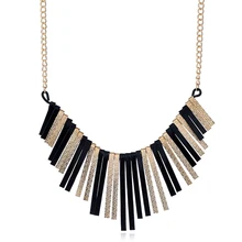 Модные металлические длинные веерообразные ожерелья скраб смешивания цветов Подвески для женщин большая кисточка ожерелья Горячая Распродажа