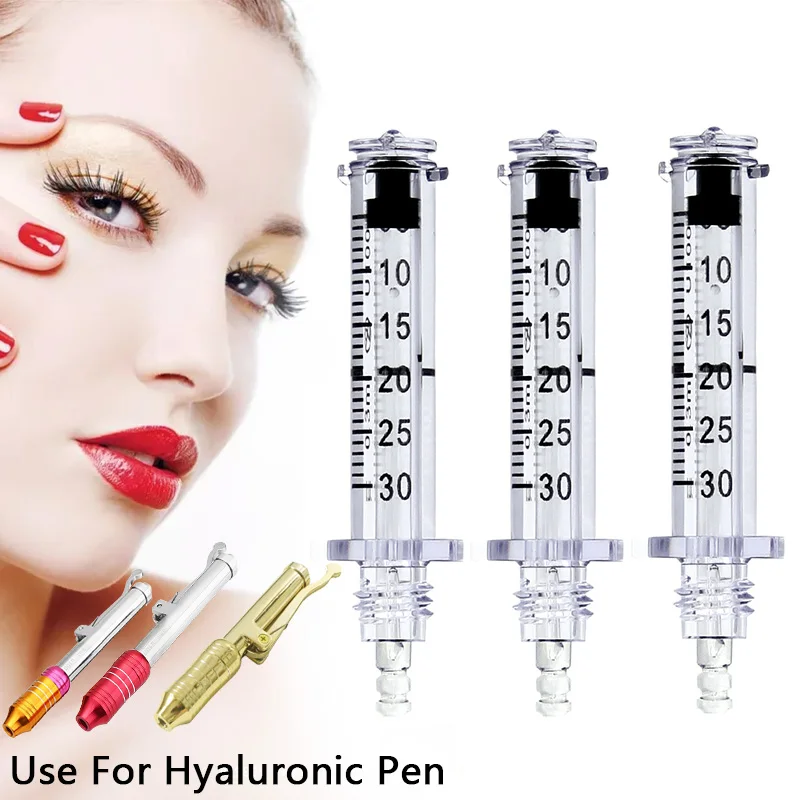 

100pcs 0.3ml hyaluron Syringe hyaluronique needle Ampoule head for hyaluronic Pen hyaluron Gun High Pressure wrinkle removal nee