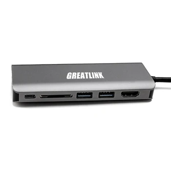 

USB Type C To USB 3.0 Adapter HDMI 4K Splitter RJ45 Connector Type-C Ethernet AUX RJ 45 Cable SD Solt TF Thunderbolt 3 HUB Dock