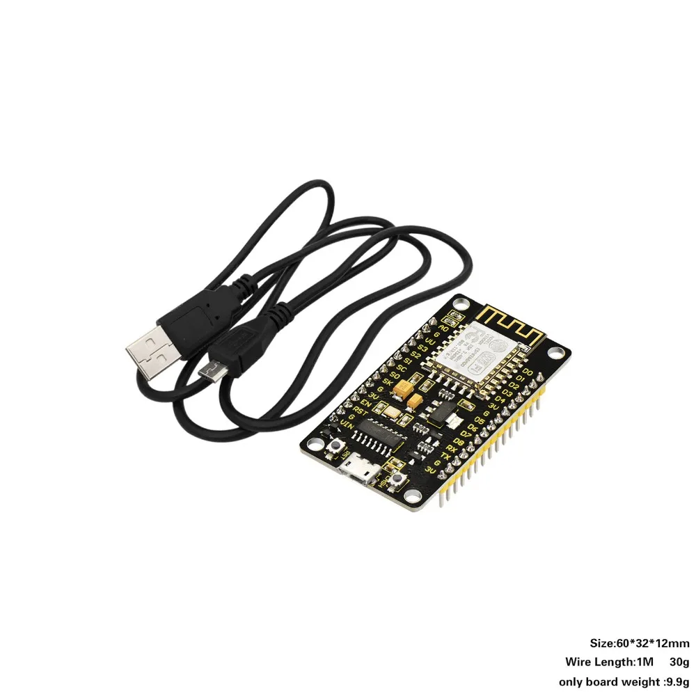 NEW! Keyeastudio NodeMcu Lua ESP8266 ESP-12F WIFI Module +1M USB Cable /Development Board  /Compatible with Networking