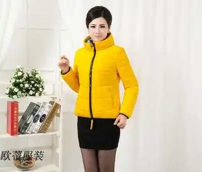 

Winter Coat Women 2015 Fashion Ladies Hooded Solid Color Down Parkas Winter Jacket Women Thicken Wadded Overcoat H5624