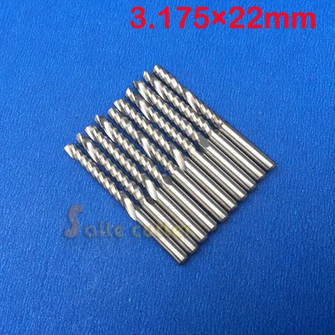 Lote de Alta Qualidade Mais Cnc Roteador Bits Única Flauta Espiral Carboneto Fresa Final Ferramentas Cortador 3.175x22mm Loa 45mm 10 Pçs –