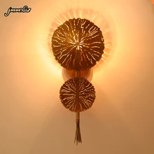 jmmxiuz Modern art deco wall lamp gold applique AC110V 220v LED wall lamp for family and hotel