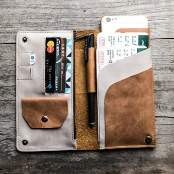 

Passport Cover Real Soft Cow Genuine Leather Driver License Bag Car Document Credit Card Holder Purse Wallet Men Women Handmade