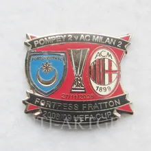 Мягкие эмалированные значки с отворотами, спортивные значки fratton club pompey, позолоченные медаль с Кубком 30 мм