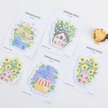 

36 pcs/Lot Garden adhesive sticky marker Decorative floral sticker for diary book planner memo pad Office School supplies EM702