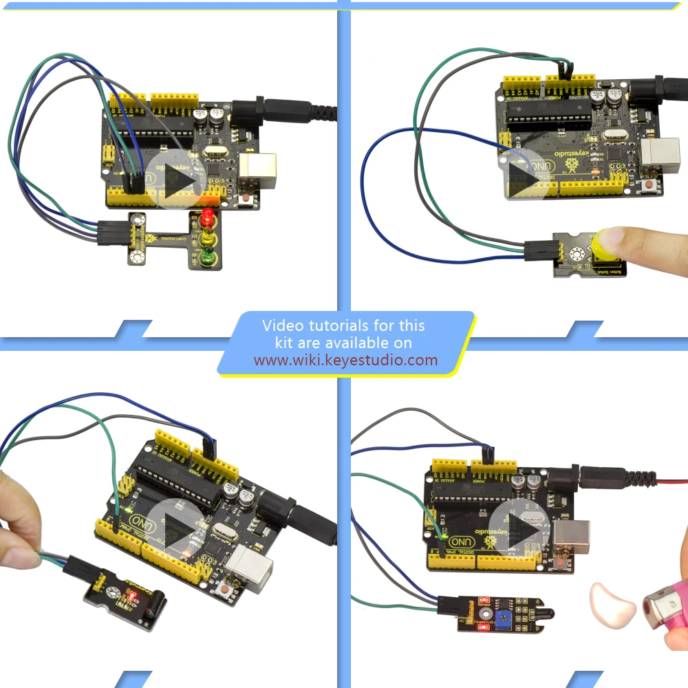 Новинка! Keyestudio датчик стартер V2.0 Комплект 37 в 1 коробке(UNOR3 плата) для Arduino комплект