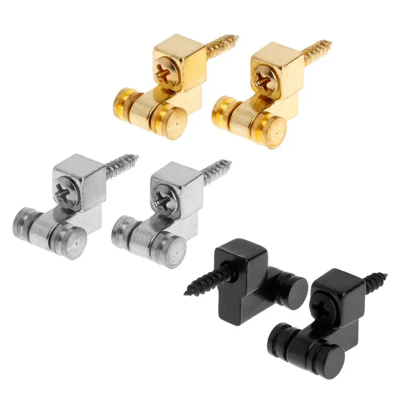 

2019 New 2pcs/set Metal String Retainer Trees Roller Guitar Parts Accessories