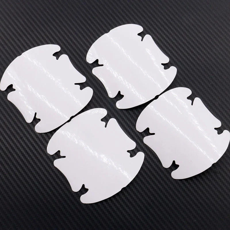 4pcs/set Invisible Clear Car Door Handle Paint Scratch Protector Guard Film Sheet