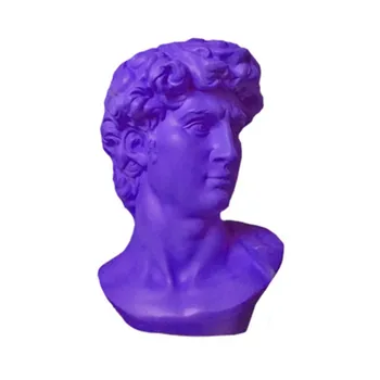 

David Bust Statue Michelangelo Buonarroti Resin Craftwork Office Head Portraits Hotel Clubhouse Living Room Decoration L2178