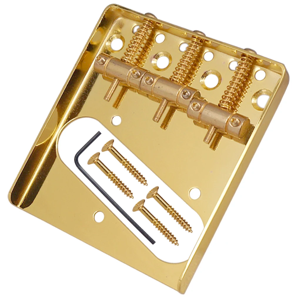 3 String Electric Guitar Saddle Tremolo Fixed Bridge for TL TELE Telecaster Guitar