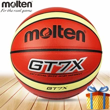 Расплавленный Баскетбольный мяч GT7X/GT7X-2G Размер 7 человек обучение PU материал официальный профессиональный уличный Баскет Мячи baloncesto
