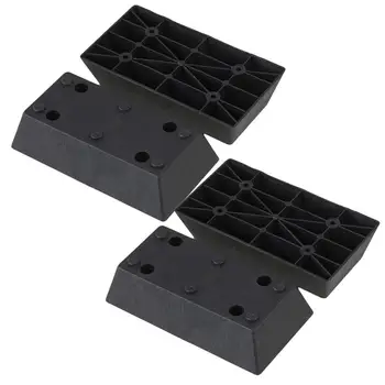 

Black Plastic Trapezoid Sofa Couch Furniture Legs Feet Pack of 4