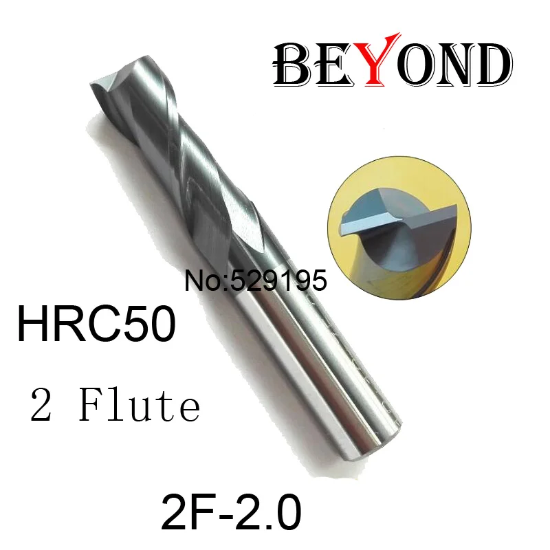 2f 2.0*4*6*50,hrc50,carbide End Mills , Carbide Square Flatted End Mill