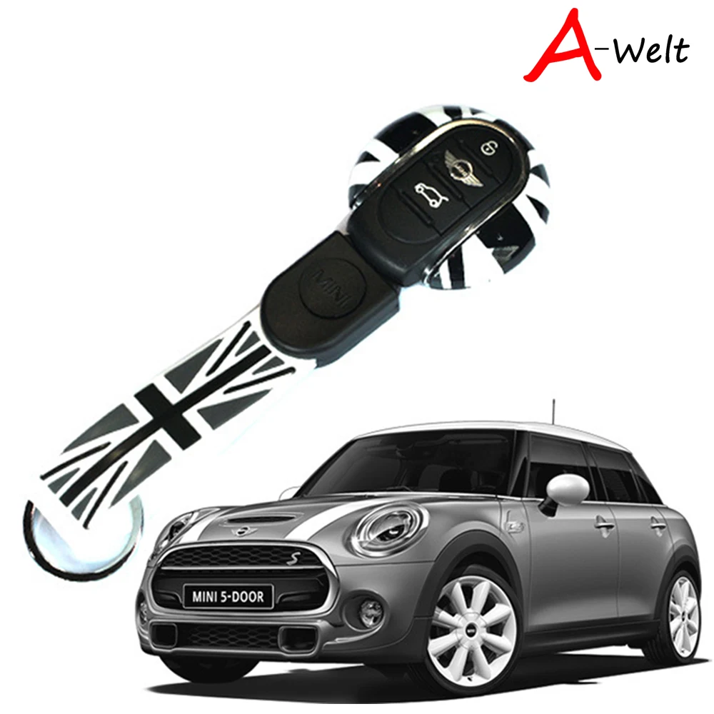 1) Юнион Джек стиль ключ чехол оболочка ж/ремешок для 3rd Gen MINI Cooper F55 F56 Smart Key