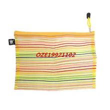 1 шт. сетчатый Стиль красочным узором в полоску файл держатель мешка