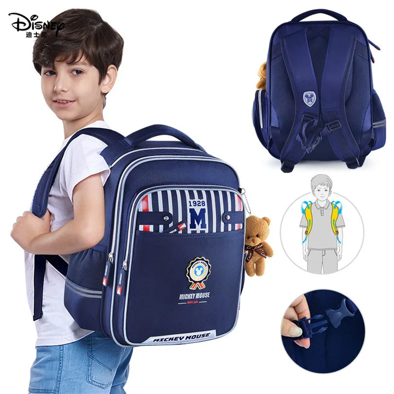 Классический трендовый рюкзак Disney с Микки школьный ранец для мальчиков детская
