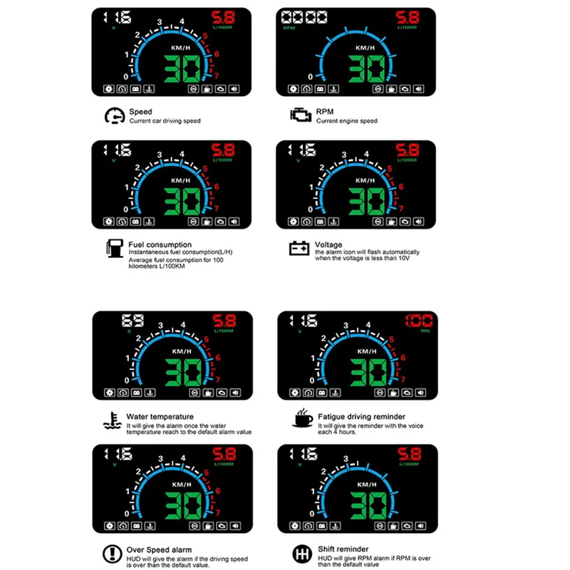 GEYIREN HUD E350 5.5' HUD car display Auto OBD2 speed alarm LED Windscreen Projector Data Diagnostic Tool car electronics 2019 GEYIREN HUD E350 5.5' HUD car display Auto OBD2 speed alarm LED Windscreen Projector Data Diagnostic Tool car electronics 2019