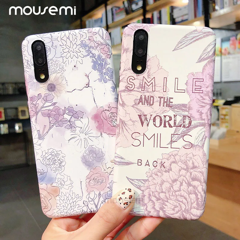 Жесткий чехол mousmi 3D с милым цветком для Huawei P20 Lite Honor 10 Nova 3E Pro |