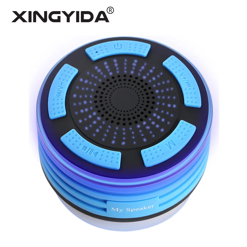 

XINGYIDA Waterproof IP67 Wireless Bluetooth Speaker LED Colorful Light Suction Cup portatil bluetooth Speakers for Smartphone